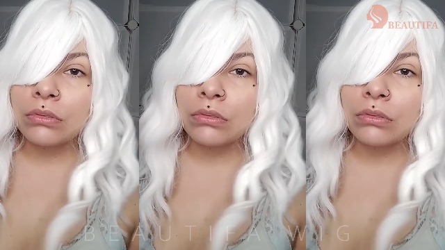 ReFa PERFECT BANGS ホワイト ReFa PERFECT BANGS ホワイト White Bob Wigs with Bangs - Orgwigs